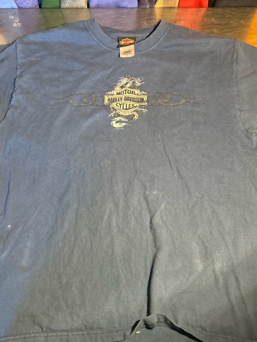 Harley-Davidson Navy Blue Short Sleeve Logo Tee